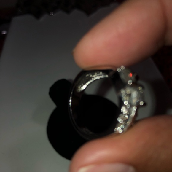 RSC sterling 3 clear stone ring w/stone bands, s 6 - Picture 6 of 6